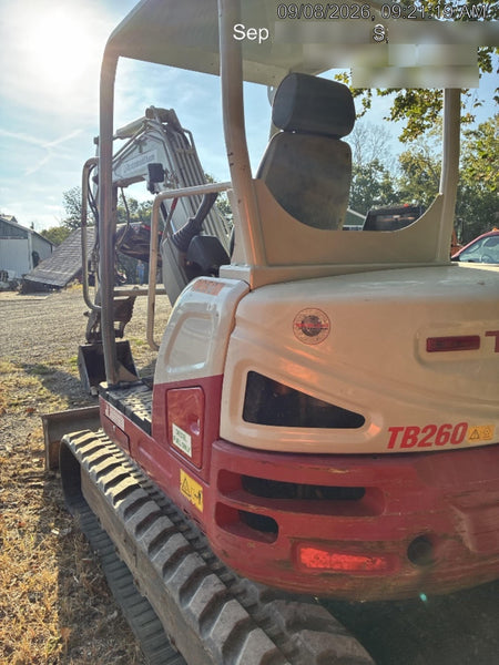 2019 Takeuchi TB260 Takeuchi TB260 Canopy w/Rubber Tracks, Auxiliary Hydraulics, Standard Blade, Manual QC