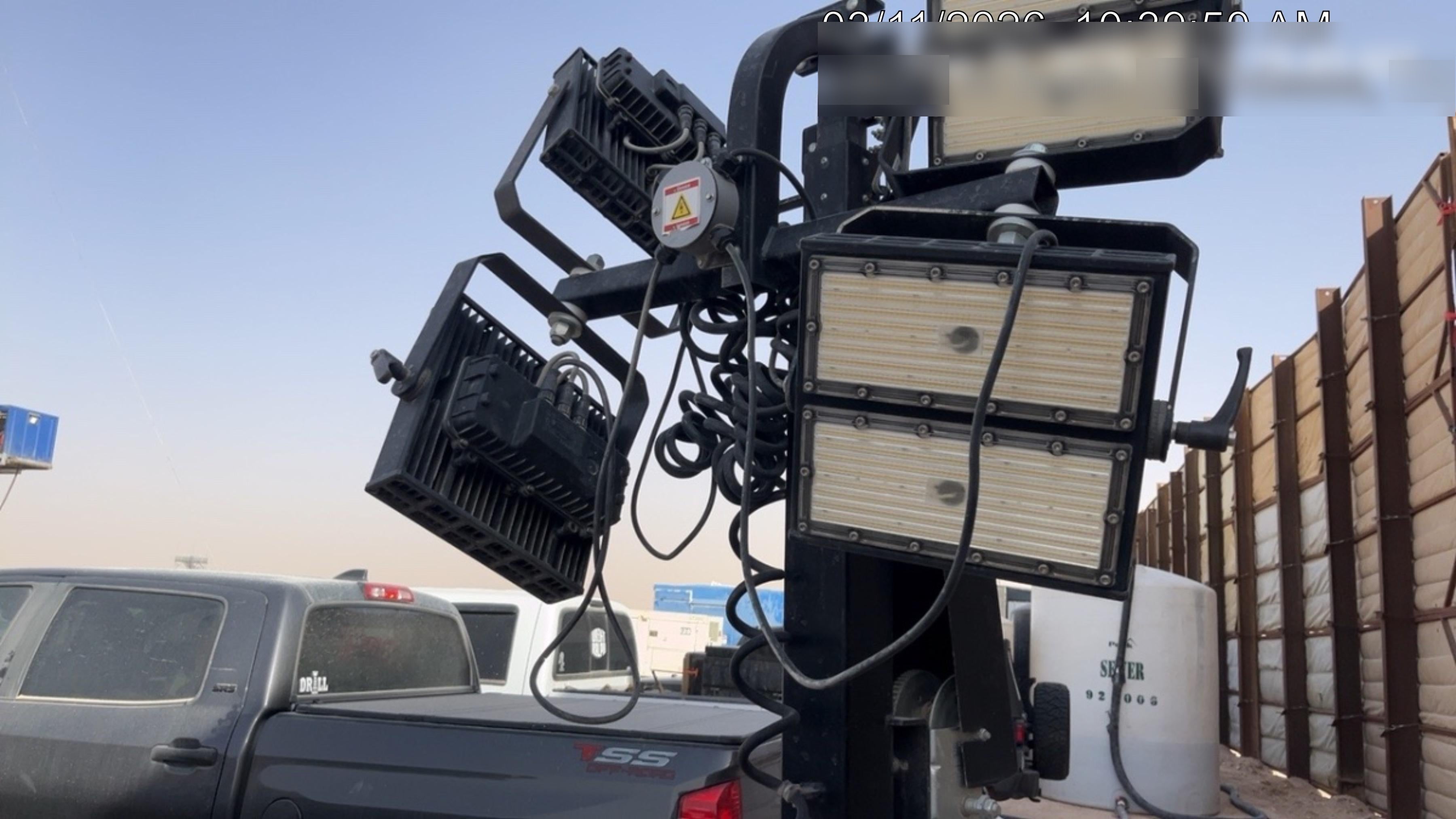 2022 Allmand NLV3GR (4) LED Light Fixture 350W, 23' Vertical Mast, 3kW Prime, Towable, ES Decals, T3