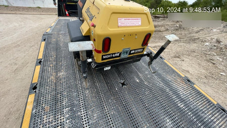Allmand NLV3GR (4) LED Light Fixture 350W, 23' Vertical Mast, 3kW Prime, Towable, Deep Sea L401, Leveling Jacks, Yanmar T4F 5.8hp
