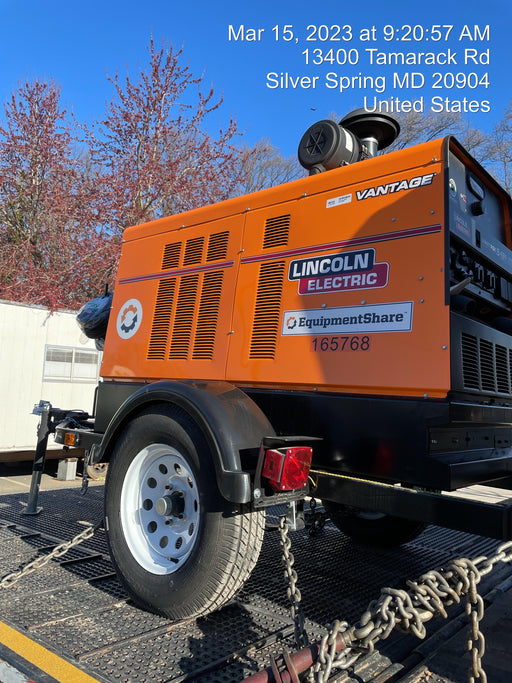 2021 Lincoln Electric Vantage 549X Ready Pak 3, ORANGE (includes trailer, cable rack, fender light kit)