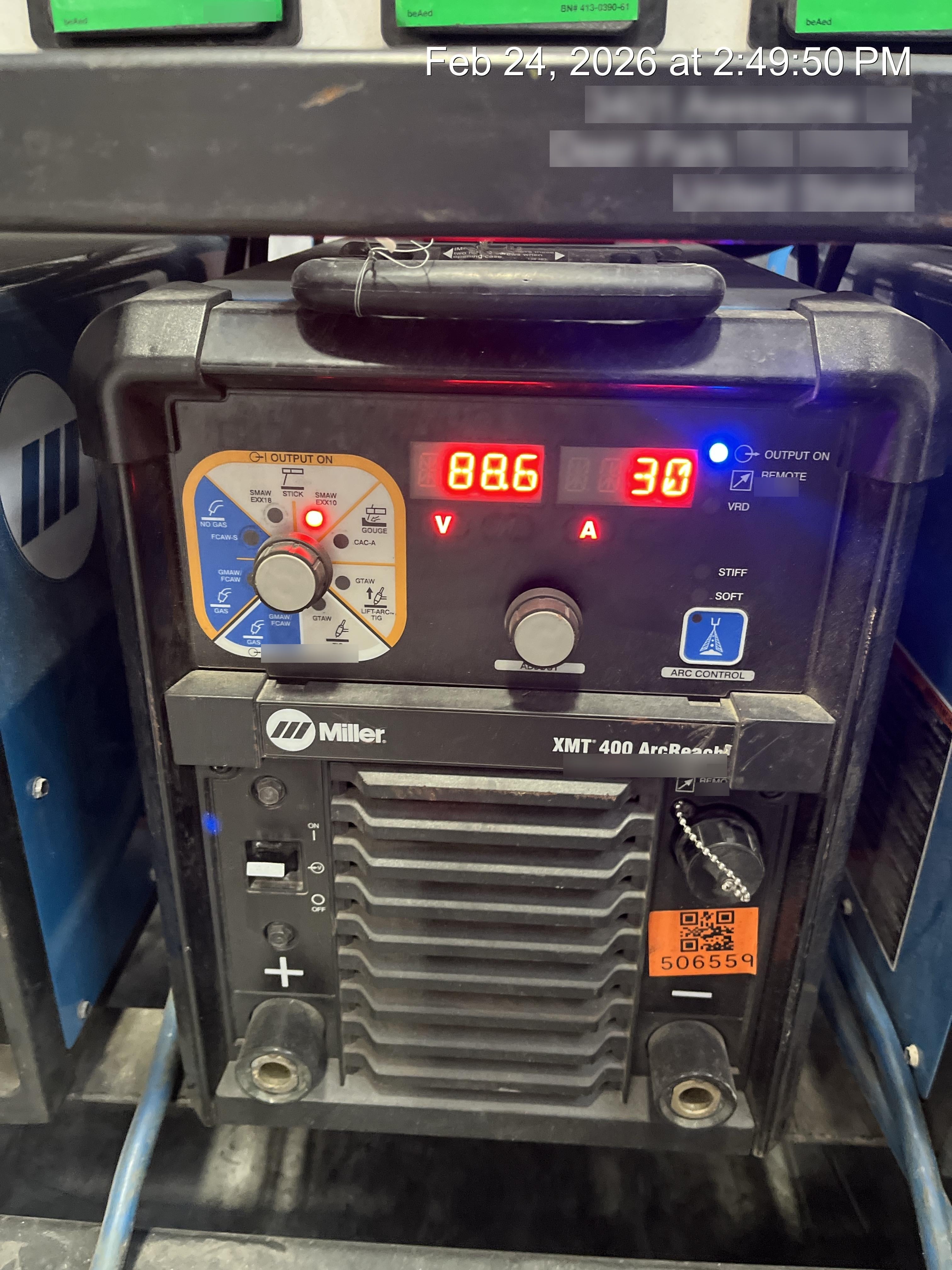 2025 MILLER ELECTRIC XMT 400