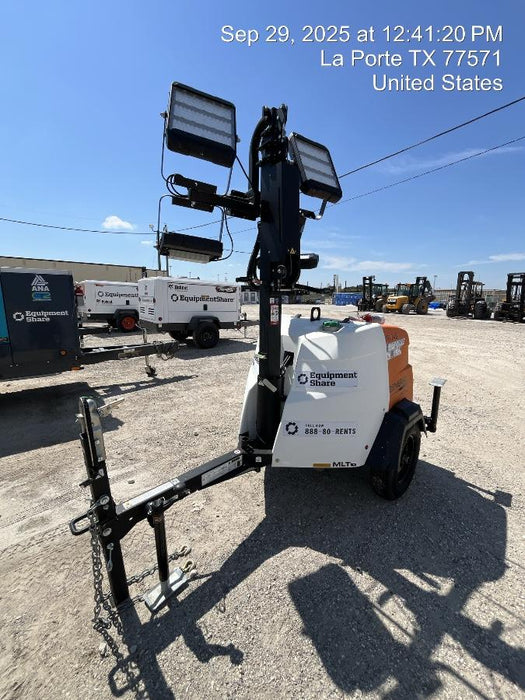 2025 Generac MLTS-4 Diesel, Mitsubishi L2E, 7.1 hp @1800 rpm, Flex Switch 120V Input, Powerzone Controller, (4) 320W LED Lights, 4kW Generator, 39.9 Gal Fuel Tank, 2" Ball, ES Decals