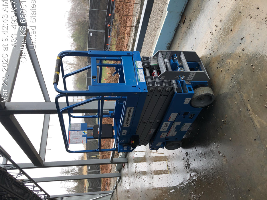 2020 Genie GS-1930 Solid Non Marking Tires, Beacon, Folding rails with half height swing gate