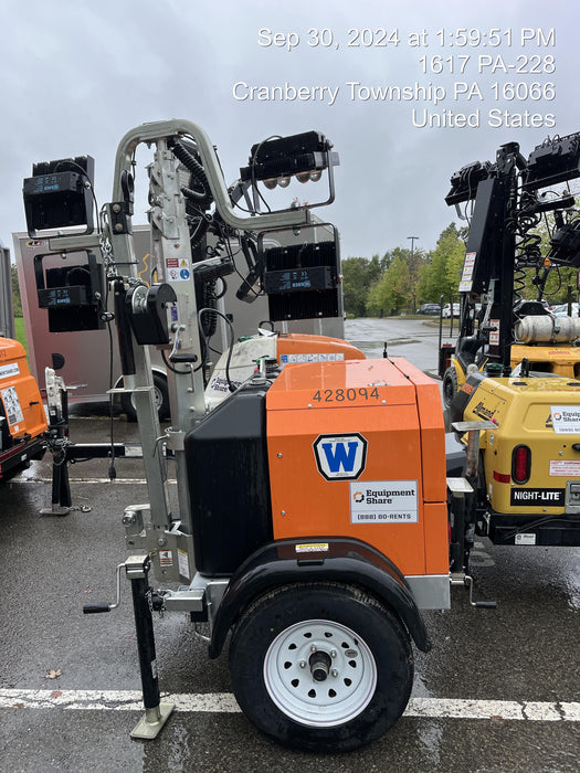 2024 Wanco WLTT-4MM4K Diesel, Deep Sea Controller, Shore Power Plug, Auto Start, (4) 350W LED Floodlights, 4kW Generator, 60 Gal Fuel Tank, 2" Ball, T3