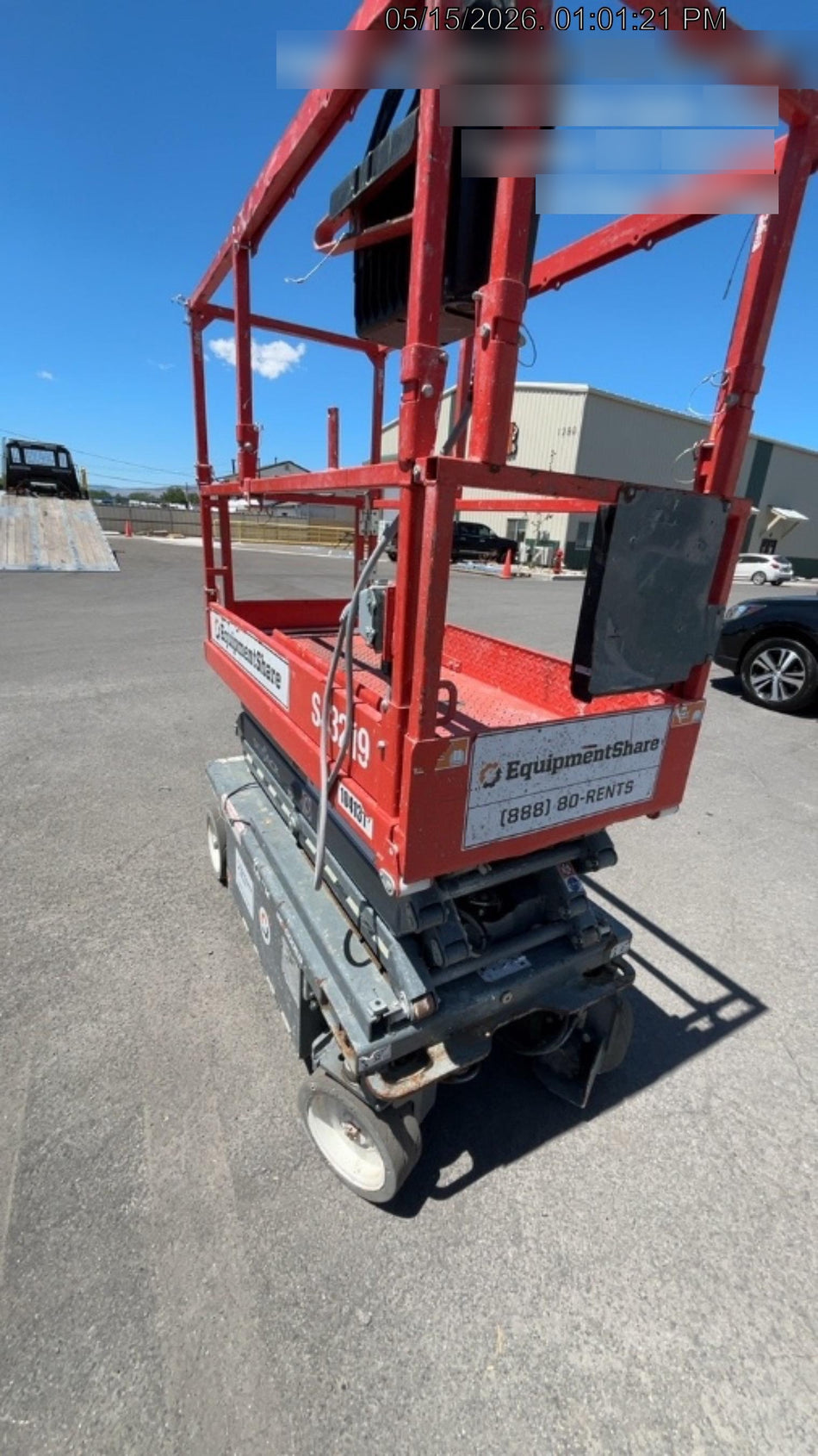 2020 Skyjack SJIII-3219 Solid NM Tires, Half height spring hinged entry gate, Dual Beacons, 800W Inverter