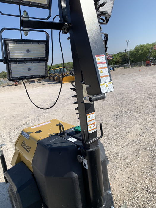 2022 Allmand NLV3GR (4) LED Light Fixture 350W, 23' Vertical Mast, 3kW Prime, Towable, Deep Sea L401, Leveling Jacks, Yanmar T4F 5.8hp