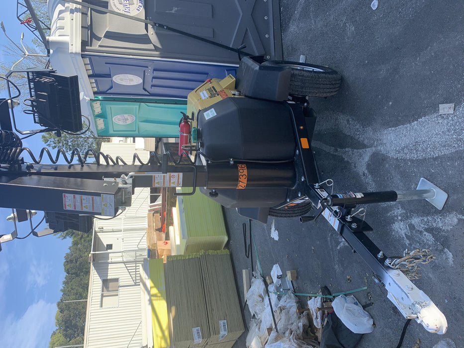 2021 Allmand NLV3GR (4) LED Light Fixture 350W, 23' Vertical Mast, 3kW Prime, Towable, Deep Sea L401, Leveling Jacks, Yanmar T4F 5.8hp