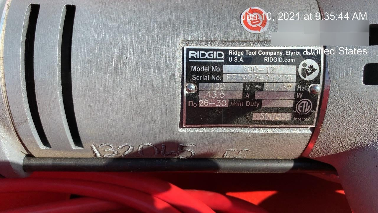 2021 RIDGID 700