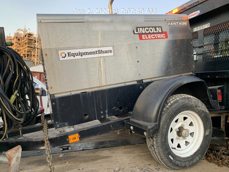 2019 Lincoln Electric Vantage 322 Ready-Pak 3, Two Wheel Trailer, Fender and Light Kit, Cable Rack