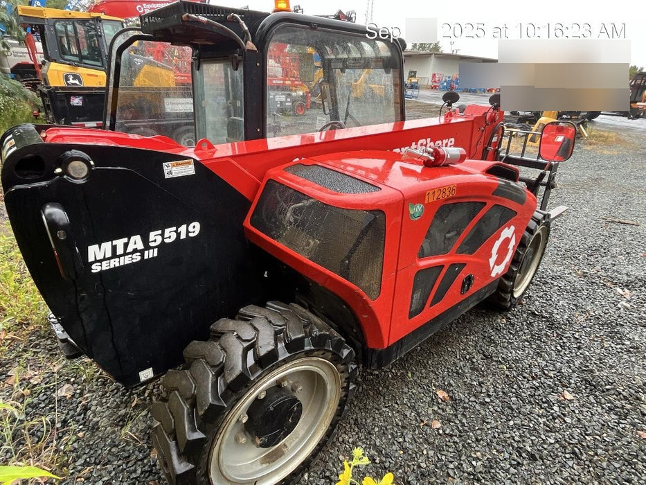 2020 Manitou MTA5519 Cab/Heat/Air, Solid Tires, Work Lights, Beacon, Aux Hydraulics, Back up Alarm, Mirrors, ES Keypad