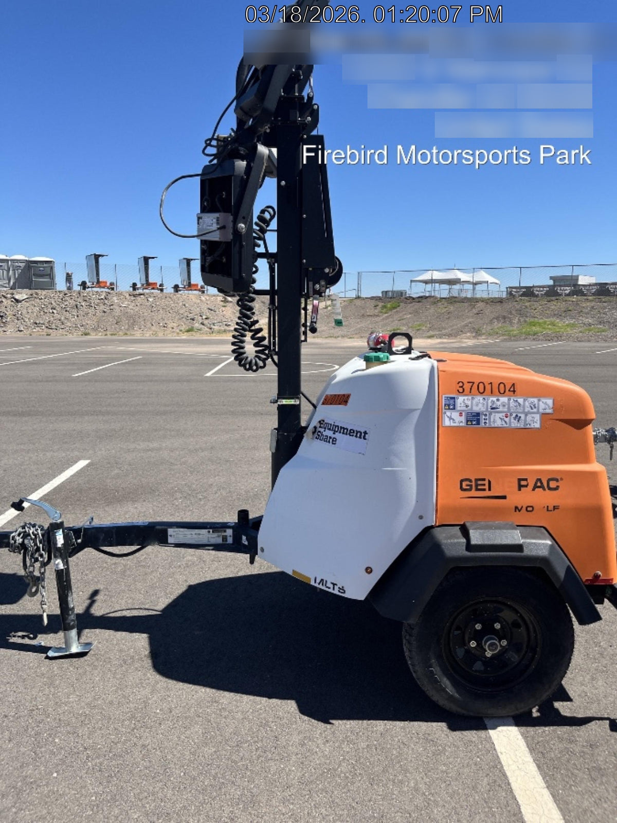 2023 Generac MLT2 Diesel, Flex Switch 120V Input, Powerzone Controller, 
(4) 320W LED Lights, 4kW Generator, 39.9 Gal Fuel Tank, 2" Ball, T3