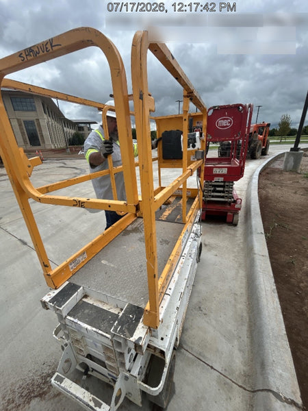 Custom Equipment HB-1430 <ul>
 <li>Hy-Brid Scissor Lift</li>
  <li>Platform capacity up to 670 lbs.</li>
  <li>Working height up to 20 ft</li>
  <li>Weighs under 1,700 lbs.</li>
  <li>Non-marking wheels </li>
</ul>