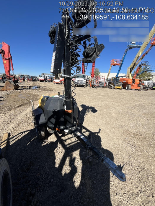 2022 Allmand NLV3GR (4) LED Light Fixture 350W, 23' Vertical Mast, 3kW Prime, Towable, ES Decals, T3