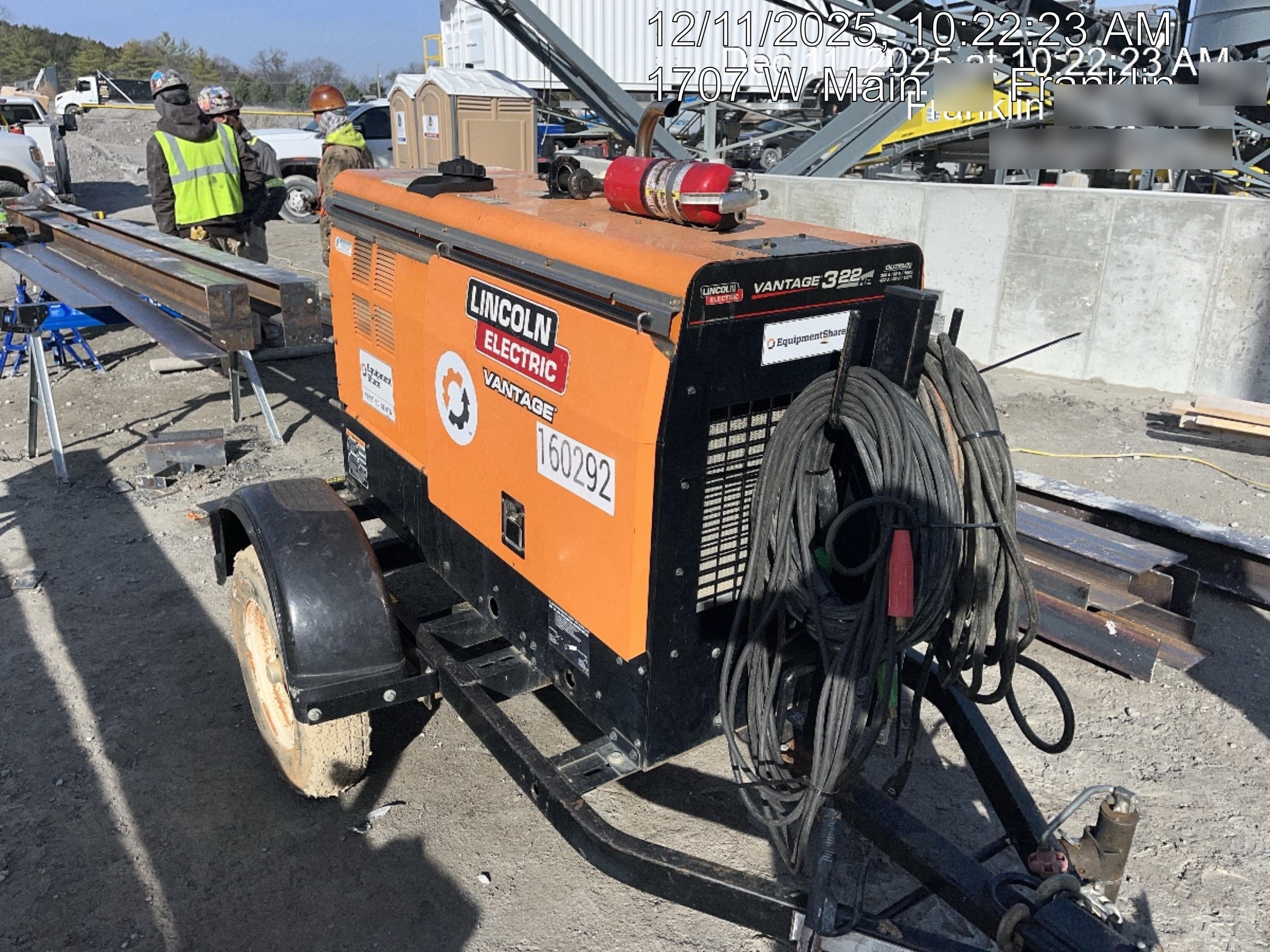 2021 Lincoln Electric Vantage 322 Vantage 322 Ready Pak 3 w/ Decals, ORANGE (includes trailer, cable rack, fender light kit) NO Telematics