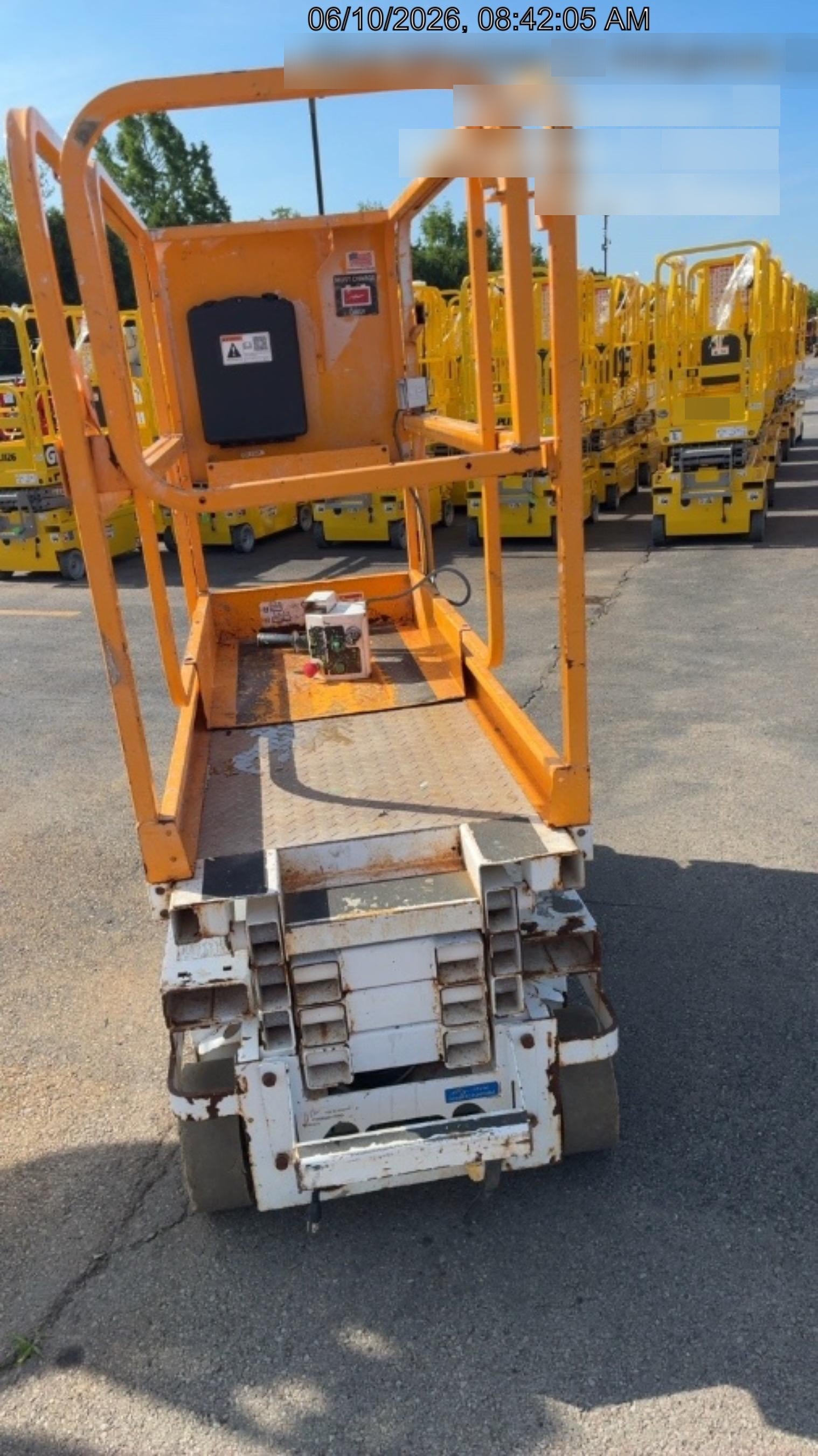 Custom Equipment HB-1430 <ul>
 <li>Hy-Brid Scissor Lift</li>
  <li>Platform capacity up to 670 lbs.</li>
  <li>Working height up to 20 ft</li>
  <li>Weighs under 1,700 lbs.</li>
  <li>Non-marking wheels </li>
</ul>