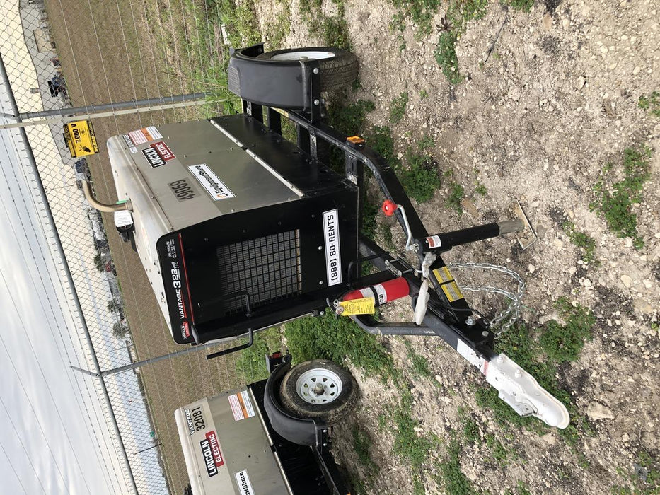 2019 Lincoln Electric Vantage 322 Ready-Pak 3, Two Wheel Trailer, Fender and Light Kit, Cable Rack