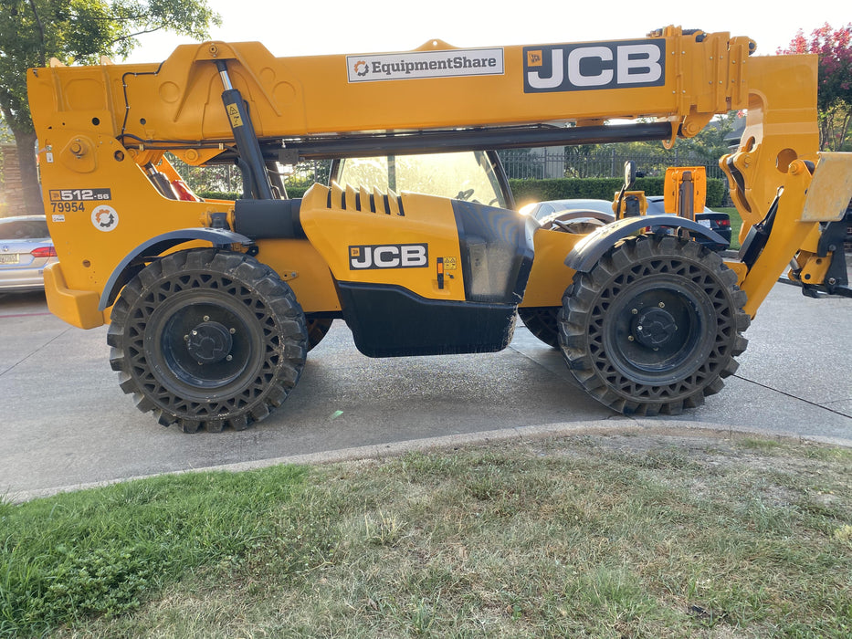 2020 JCB 512-56 Canopy, 74Hp, Solid Tires, Work Lights, Beacon, Aux Hydraulics, Back up Alarm, Lifting Eye, ES Decals