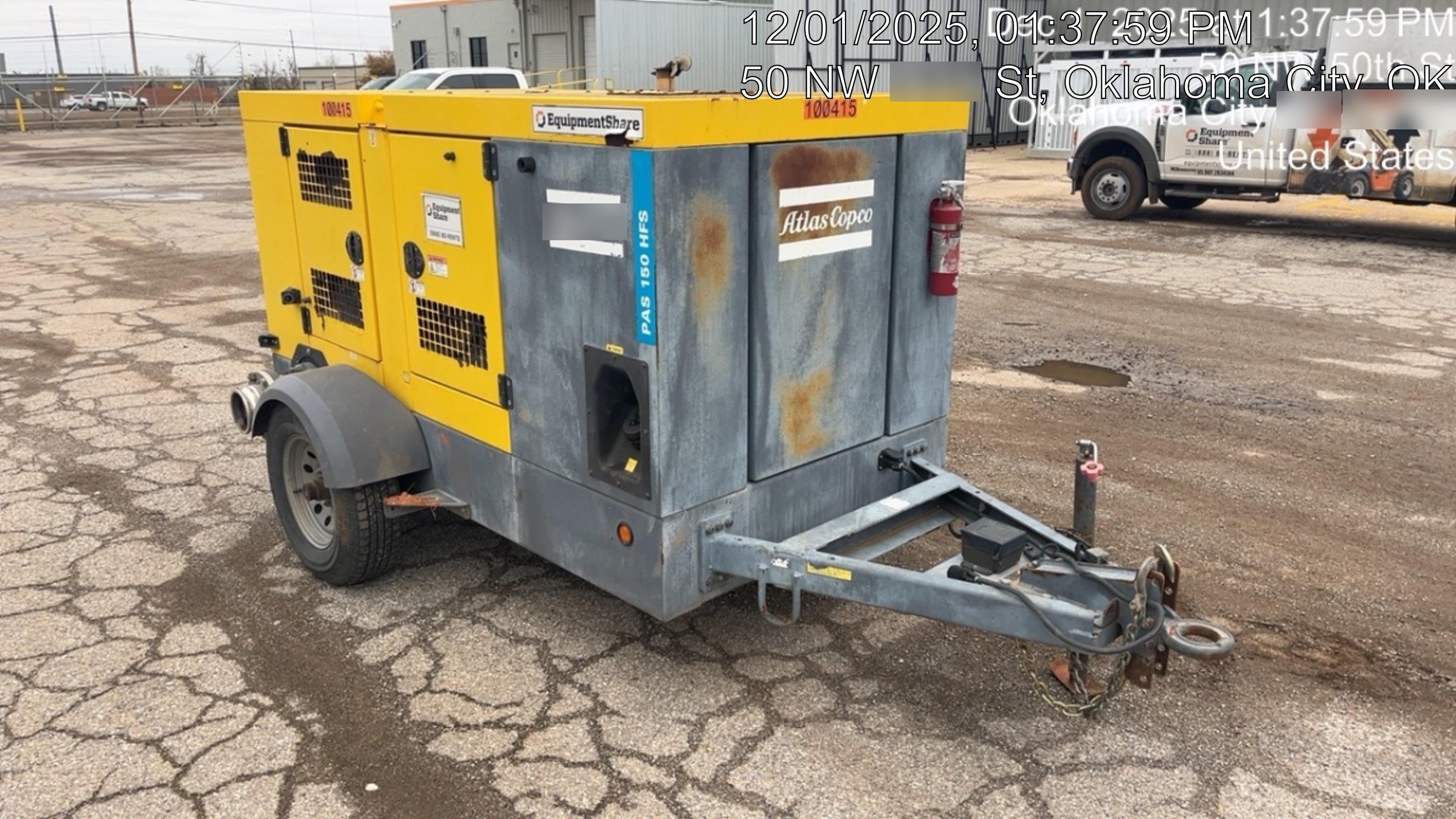 2020 ATLAS COPCO PAS 150 HF CS Enclosed