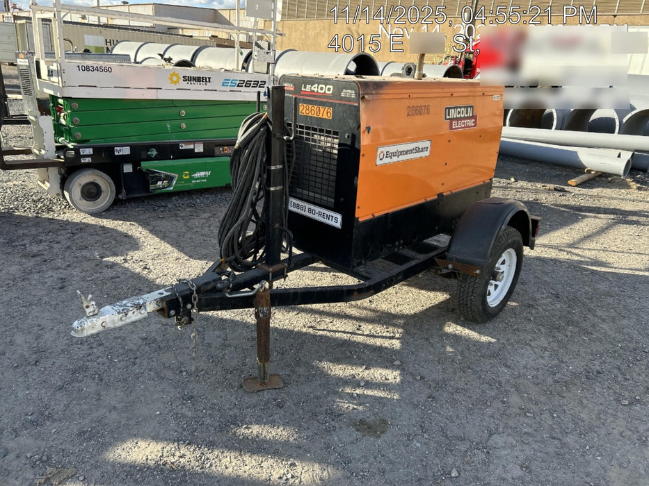 2022 Lincoln Electric LE400 Kubota V1505, Trlr, Cable Rack, Light Kit, ES Decals, T3