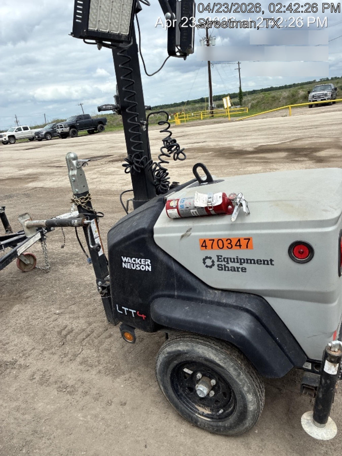 2024 Wacker Neuson LTT4 Diesel, Kohler KDW702, Deep Sea Controller, Auto Start, LED 320W, Bypass Outlet, T3