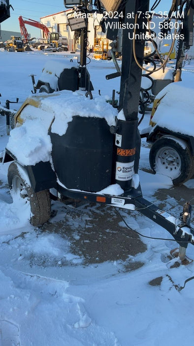 2022 Allmand NLV3GR (4) LED Light Fixture 350W, 23' Vertical Mast, 3kW Prime, Towable, Deep Sea L401, Leveling Jacks, Yanmar T4F 5.8hp