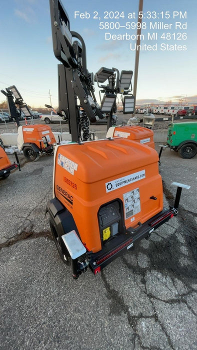 2023 Generac MLT2 Diesel, Flex Switch 120V Input, Powerzone Controller, 
(4) 320W LED Lights, 4kW Generator, 39.9 Gal Fuel Tank, 2" Ball, T3