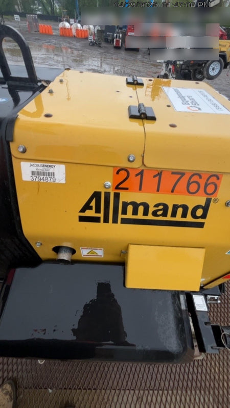 2022 Allmand NLV3GR (4) LED Light Fixture 350W, 23' Vertical Mast, 3kW Prime, Towable, Deep Sea L401, Leveling Jacks, Yanmar T4F 5.8hp