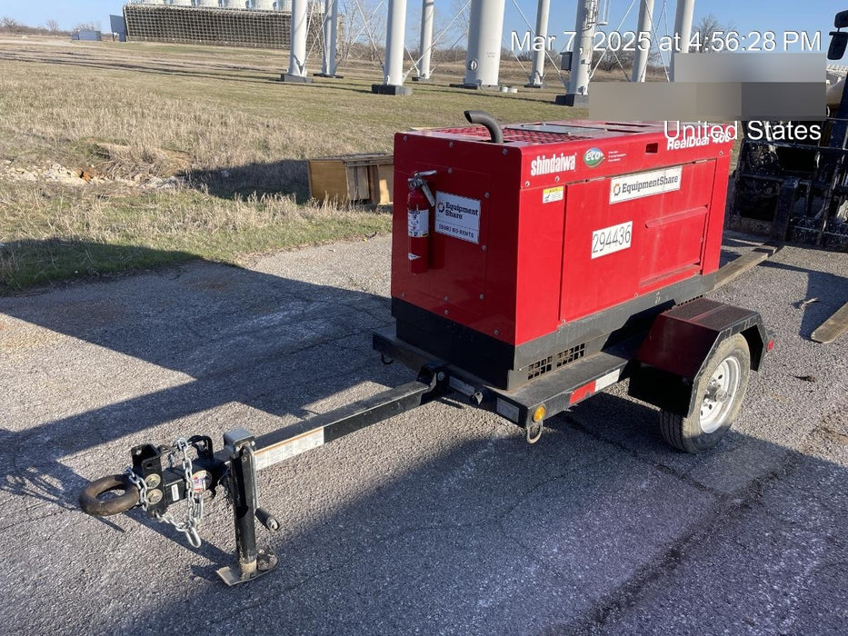 2023 Shindaiwa DGW400MDL Kubota D902 Engine, 23 HP, Dual Op Welder, Wire, Arc, Droop Stick, Tig, and CC Stick Functionality, Simulphase, 3 Phase and 1 Phase Gen Output, Single Axle NB Trlr, Slr Trckl Chrg 12V 12W, Fire Ext