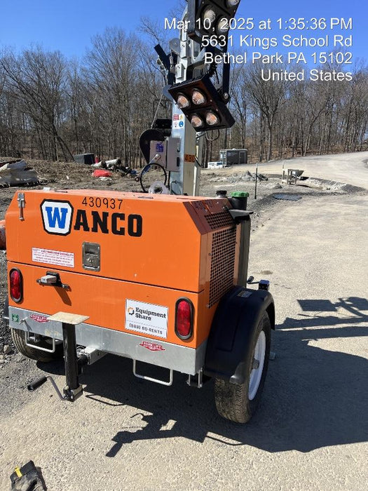 2024 Wanco WLTT-4MM4K Diesel, Deep Sea Controller, Shore Power Plug, Auto Start, (4) 350W LED Floodlights, 4kW Generator, 60 Gal Fuel Tank, 2" Ball, T3