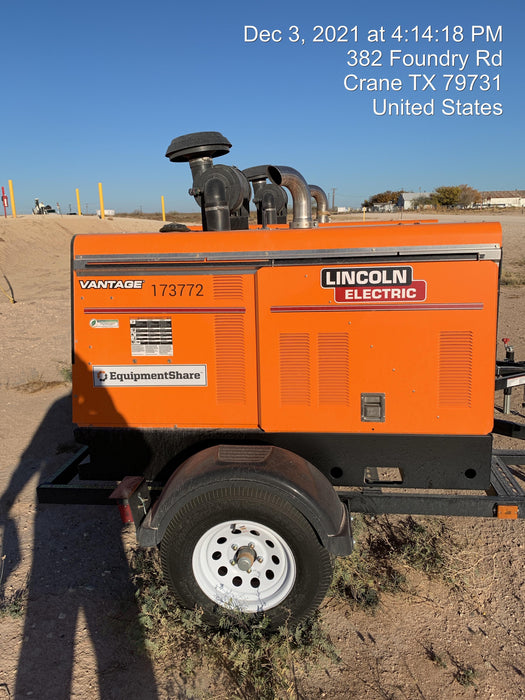 2021 Lincoln Electric Vantage 549X Ready Pak 3, ORANGE (includes trailer, cable rack, fender light kit)