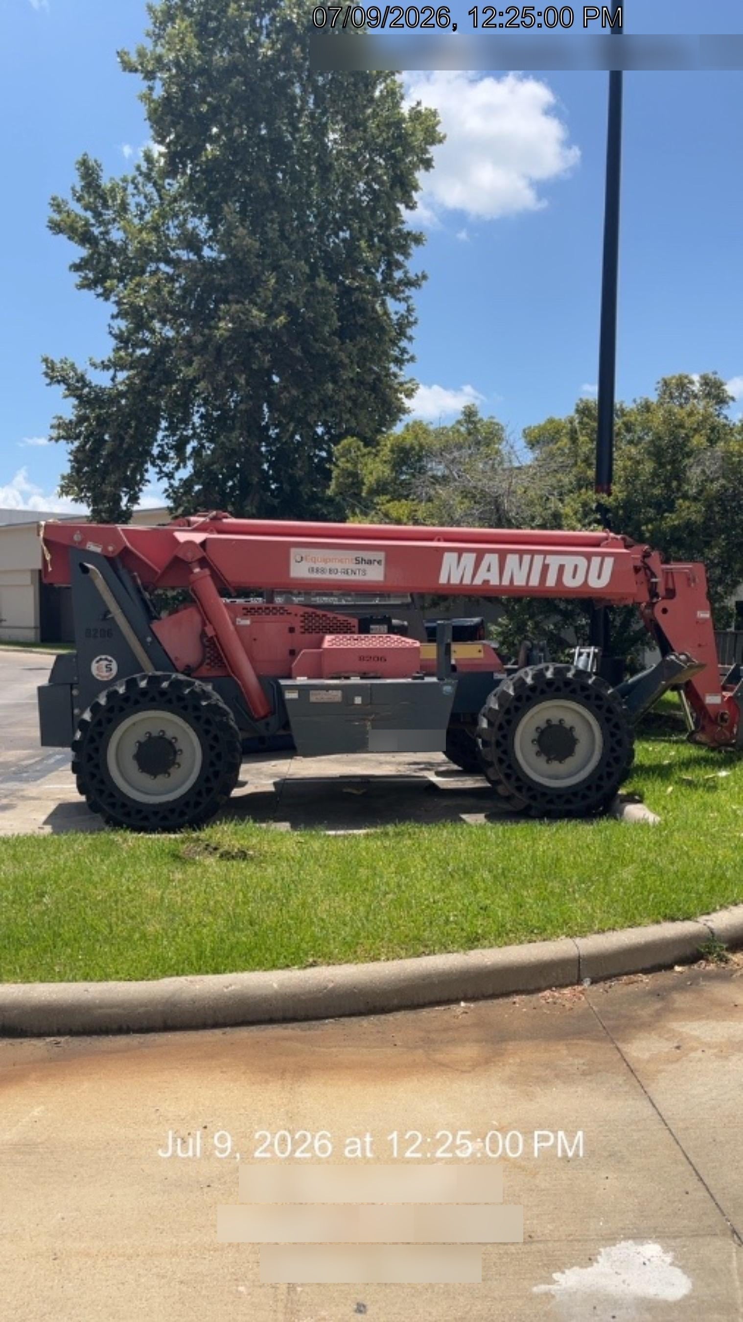 2018 Manitou MTA10055 Manitou MTA 10055 w/Open ROPS, Work Lights/Strobe, Aux Hyd, Solid Tires, Lift Hook, 66" Carriage, 60" Forks
