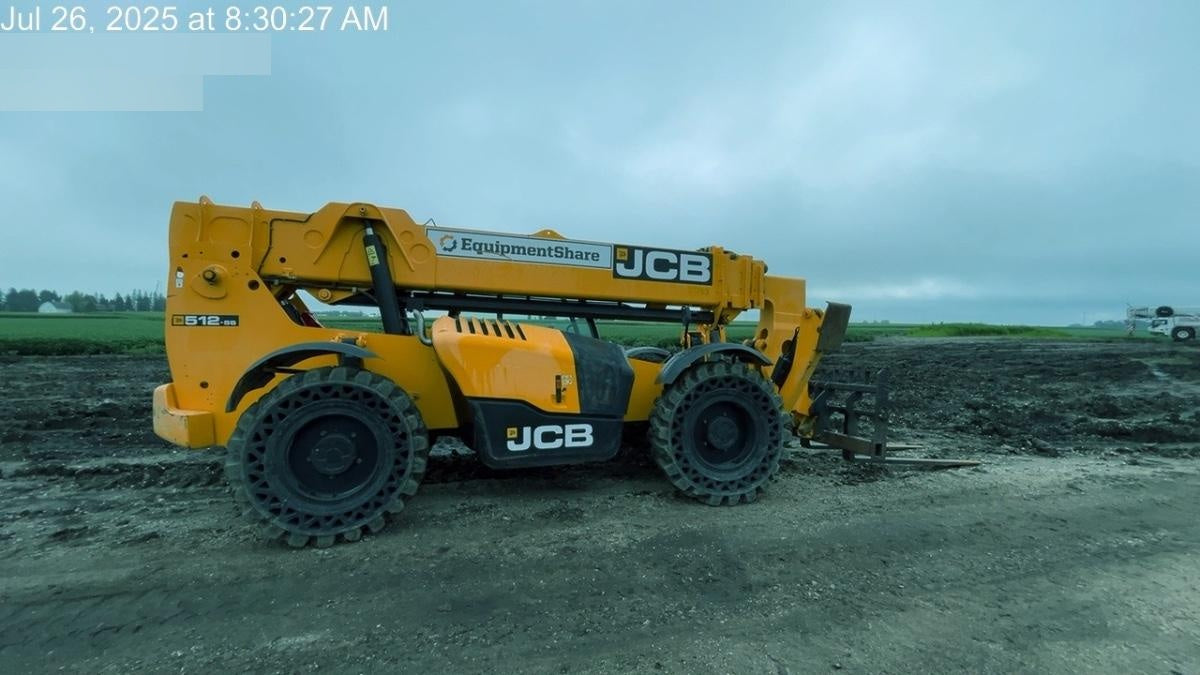 2019 JCB 512-56 Canopy, 109 HP, Solid Tires, STD Worklight, Beacon, Aux Hydraulics, Lifting Eye, Back up Alarm 66" Carriage/60" Forks