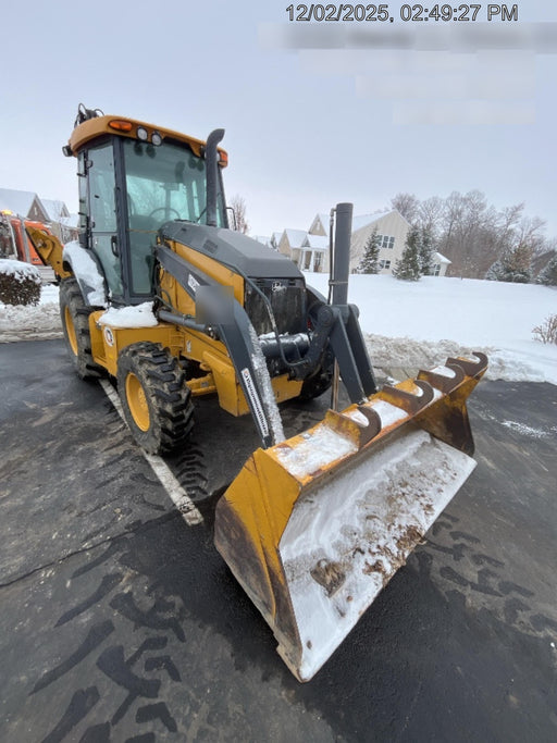 2020 John Deere 410L - Extendable Stick Cab/Heat/Air, 4WD, Extendable Stick, Pilot Controls, 2 Way Hydraulics, TAG Manual QC