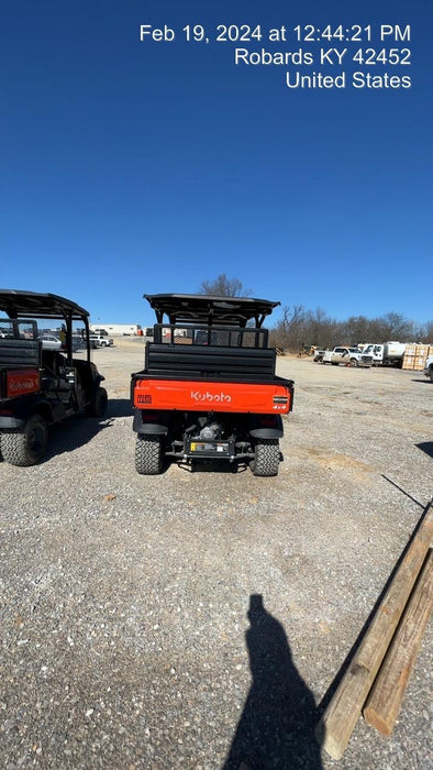 2022 Kubota RTV-X1140W-H Plastic Canopy, Windshield Acrylic Clear, LED Strobe Light, Wire Harness Kit, Back up Alarm
