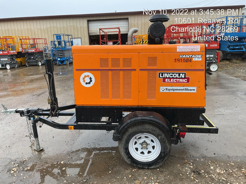 2021 Lincoln Electric Vantage 549X Ready Pak 3, ORANGE (includes trailer, cable rack, fender light kit)
