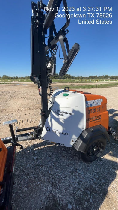 2023 Generac MLT2 Diesel, Flex Switch 120V Input, Powerzone Controller, (4) 320W LED Lights, 4kW Generator, 39.9 Gal Fuel Tank, 2" Ball, T3