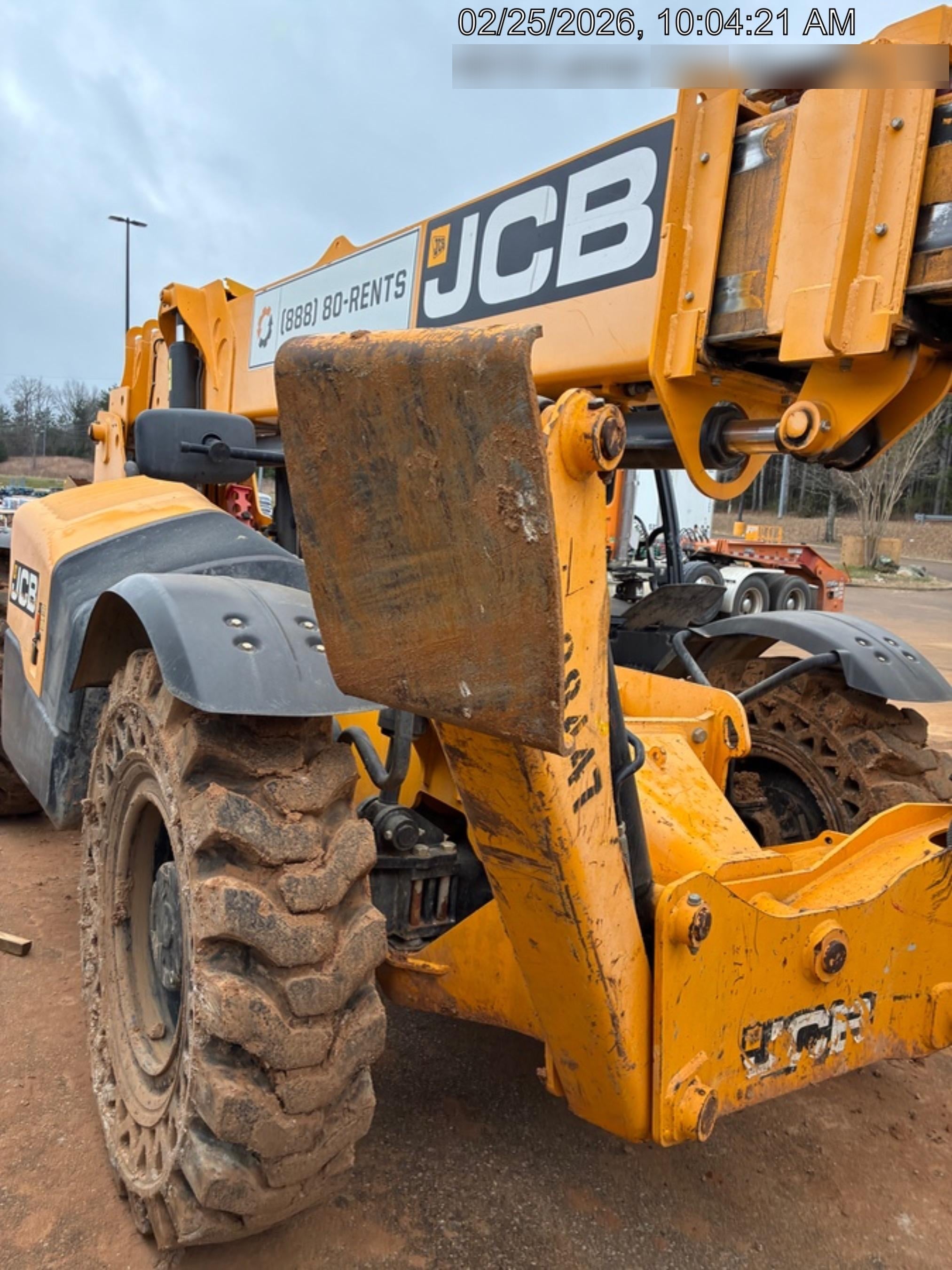 2019 JCB 512-56 109 HP w/Open ROPS, Beacon, Aux Hydraulics, Worklights, Solid Tires 60" Carriage/Forks