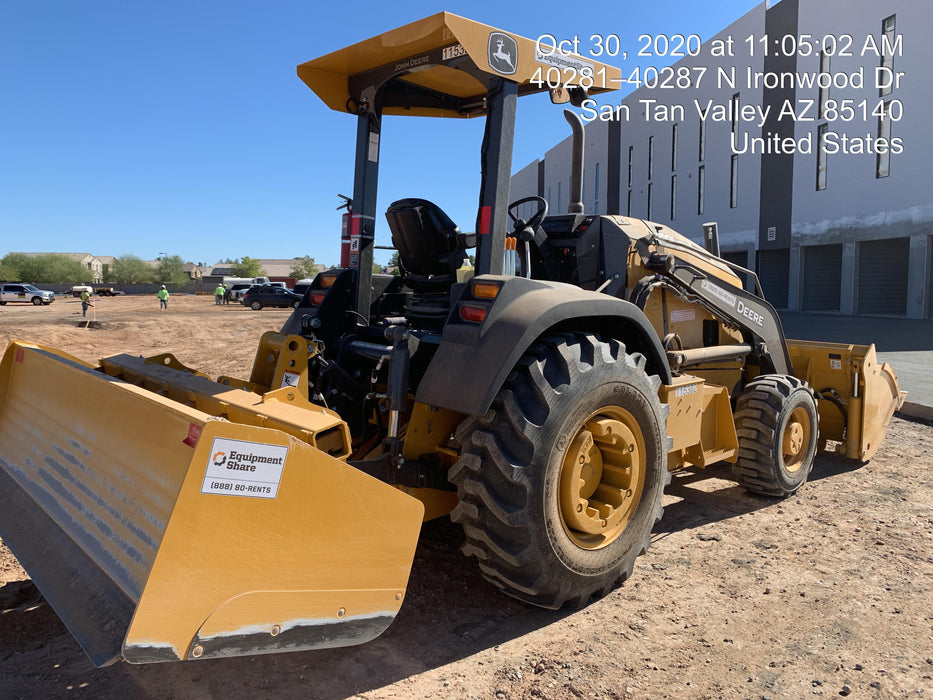 2020 John Deere 210LEP Canopy, 4WD, Second rear hydraulic cylinder, Light Package, Wheel weights