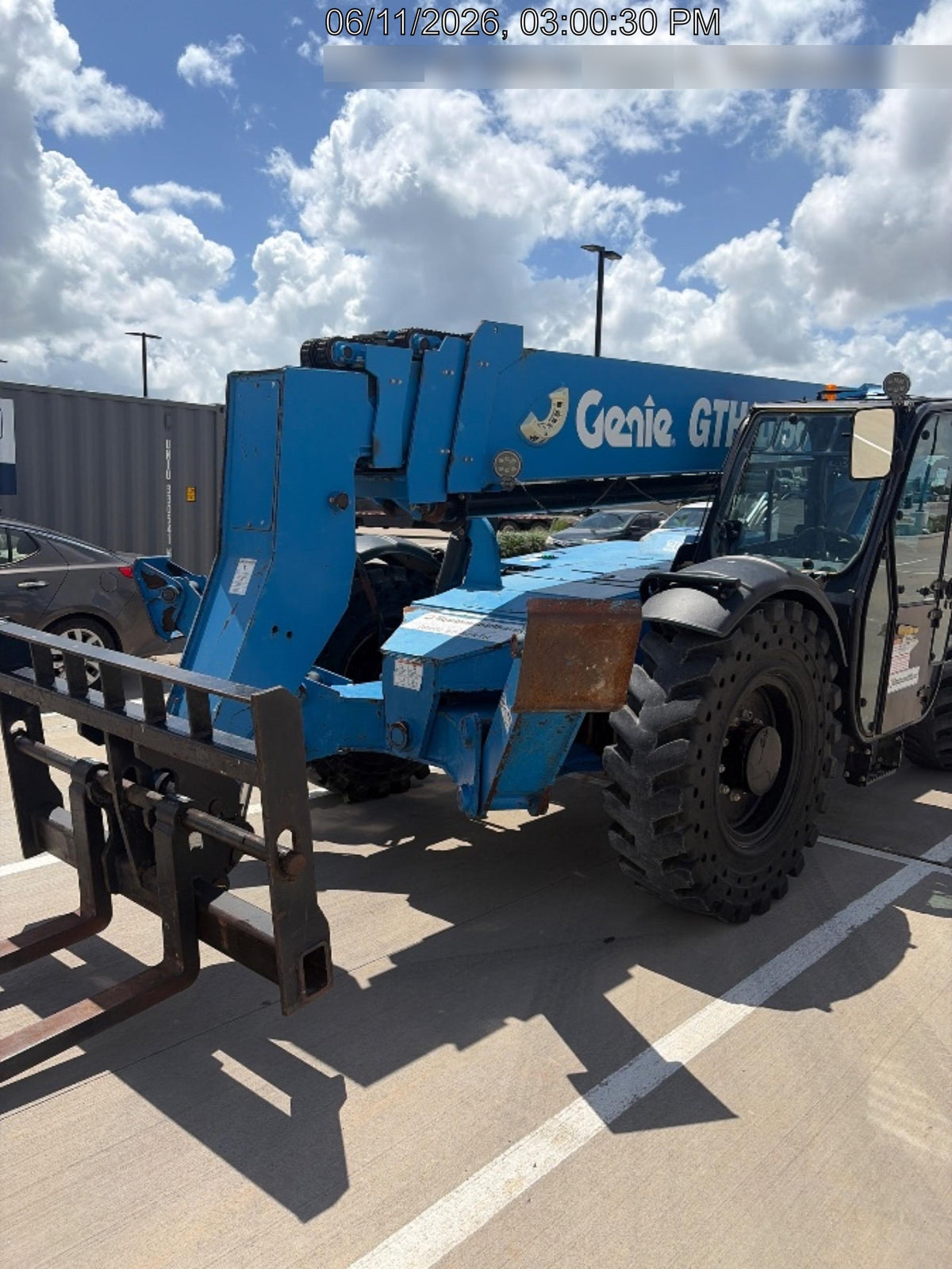 2019 Genie GTH-1056 Genie GTH-1056 w/CAB, Solid Tires, Work Lights, 60" carriage/forks, cab mesh, beacon