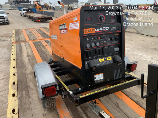 2022 Lincoln Electric LE400 Kubota V1505, Trlr, Cable Rack, Light Kit, ES Decals, T3