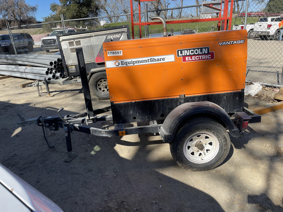 2021 Lincoln Electric Vantage 322 Vantage 322 Ready Pak 3 w/ Decals, ORANGE (includes trailer, cable rack, fender light kit) NO Telematics