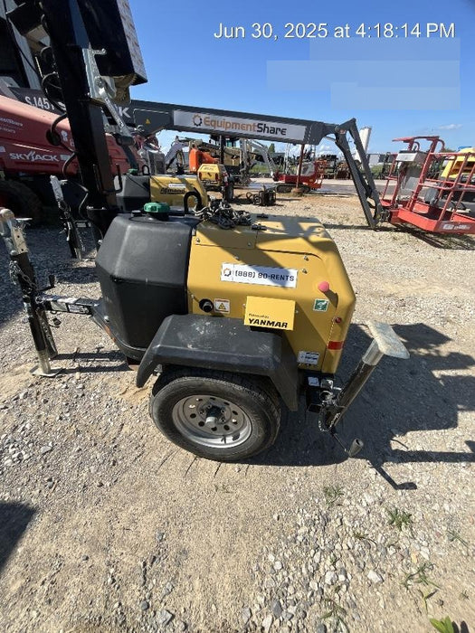 2022 Allmand NLV3GR (4) LED Light Fixture 350W, 23' Vertical Mast, 3kW Prime, Towable, ES Decals, T3