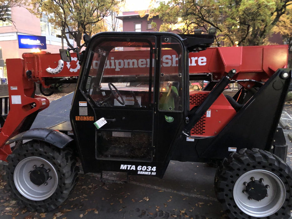 2020 Manitou MTA6034 Cab/Heat/Air, Solid Tires, Work Lights, Beacon, Aux Hydraulics, Back up Alarm, Mirrors, ES Keypad