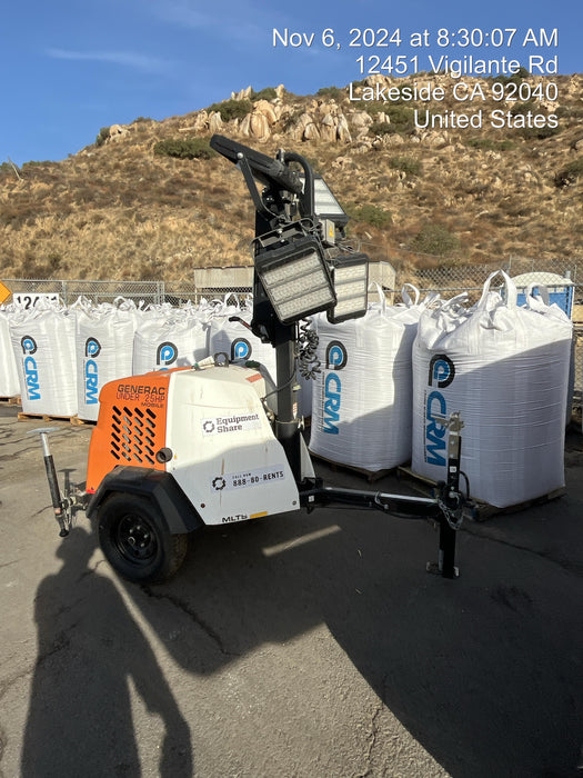 2023 Generac MLT2 Diesel, Flex Switch 120V Input, Powerzone Controller, (4) 320W LED Lights, 4kW Generator, 39.9 Gal Fuel Tank, 2" Ball, T3