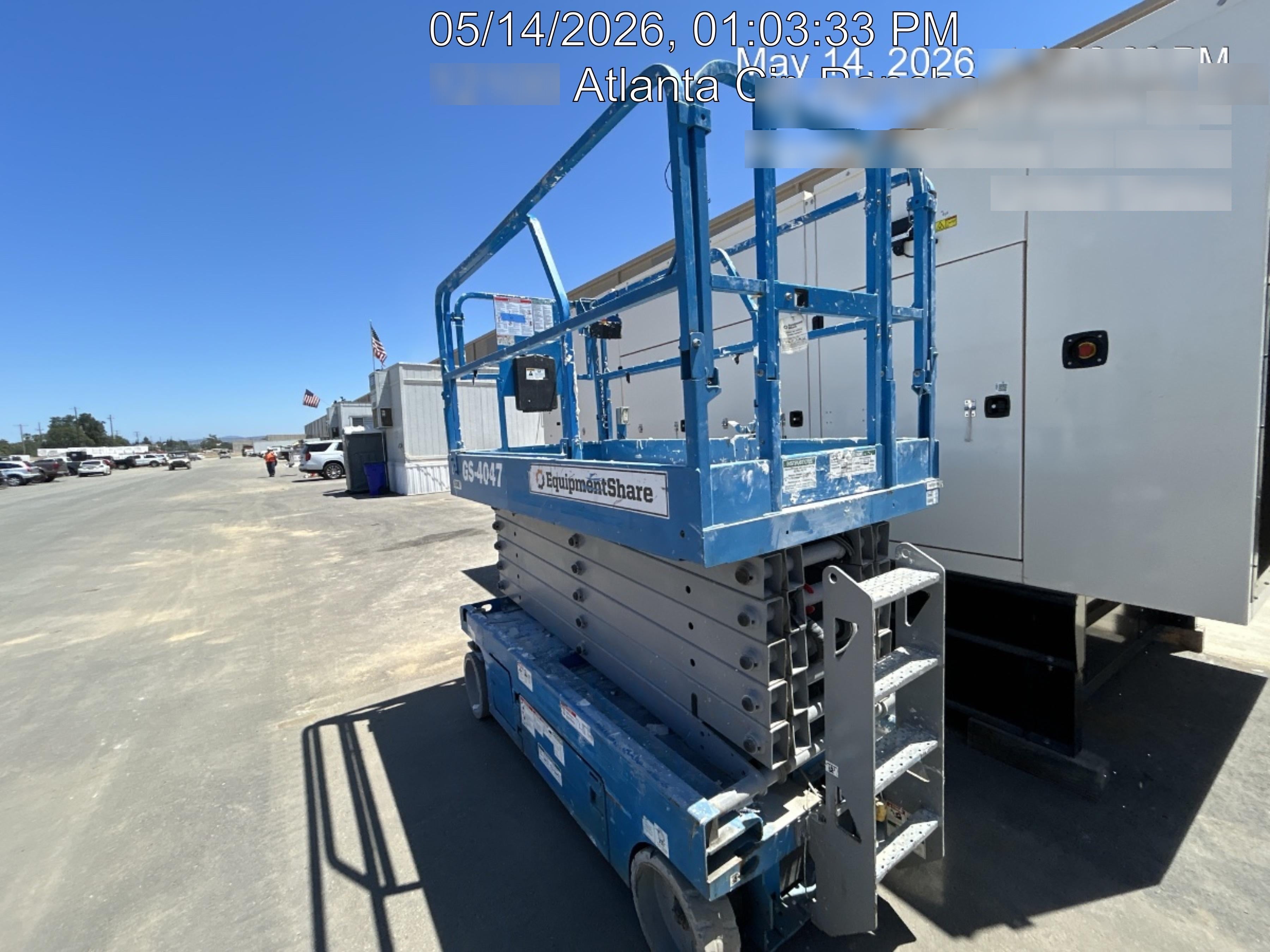 2019 Genie GS-4047 Folding rails with half height swing gate, 800W Inverter