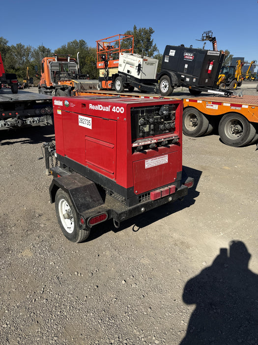 2022 Shindaiwa DGW400MDL Kubota D902 Engine, 23 HP, Dual Op Welder, Wire, Arc, Droop Stick, Tig, and CC Stick Functionality, Simulphase, 3 Phase and 1 Phase Gen Output, Single Axle NB Trlr, Slr Trckl Chrg 12V 12W, Fire Ext