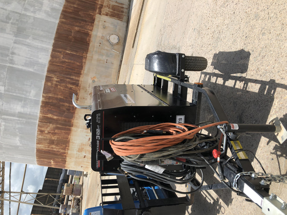 2019 Lincoln Electric Vantage 322 Ready-Pak 3, Two Wheel Trailer, Fender and Light Kit, Cable Rack