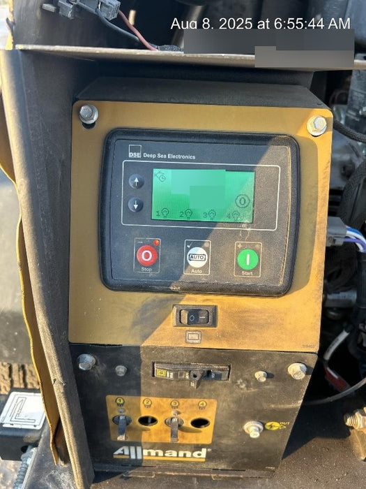 2022 Allmand NLV3GR (4) LED Light Fixture 350W, 23' Vertical Mast, 3kW Prime, Towable, Deep Sea L401, Leveling Jacks, Yanmar T4F 5.8hp