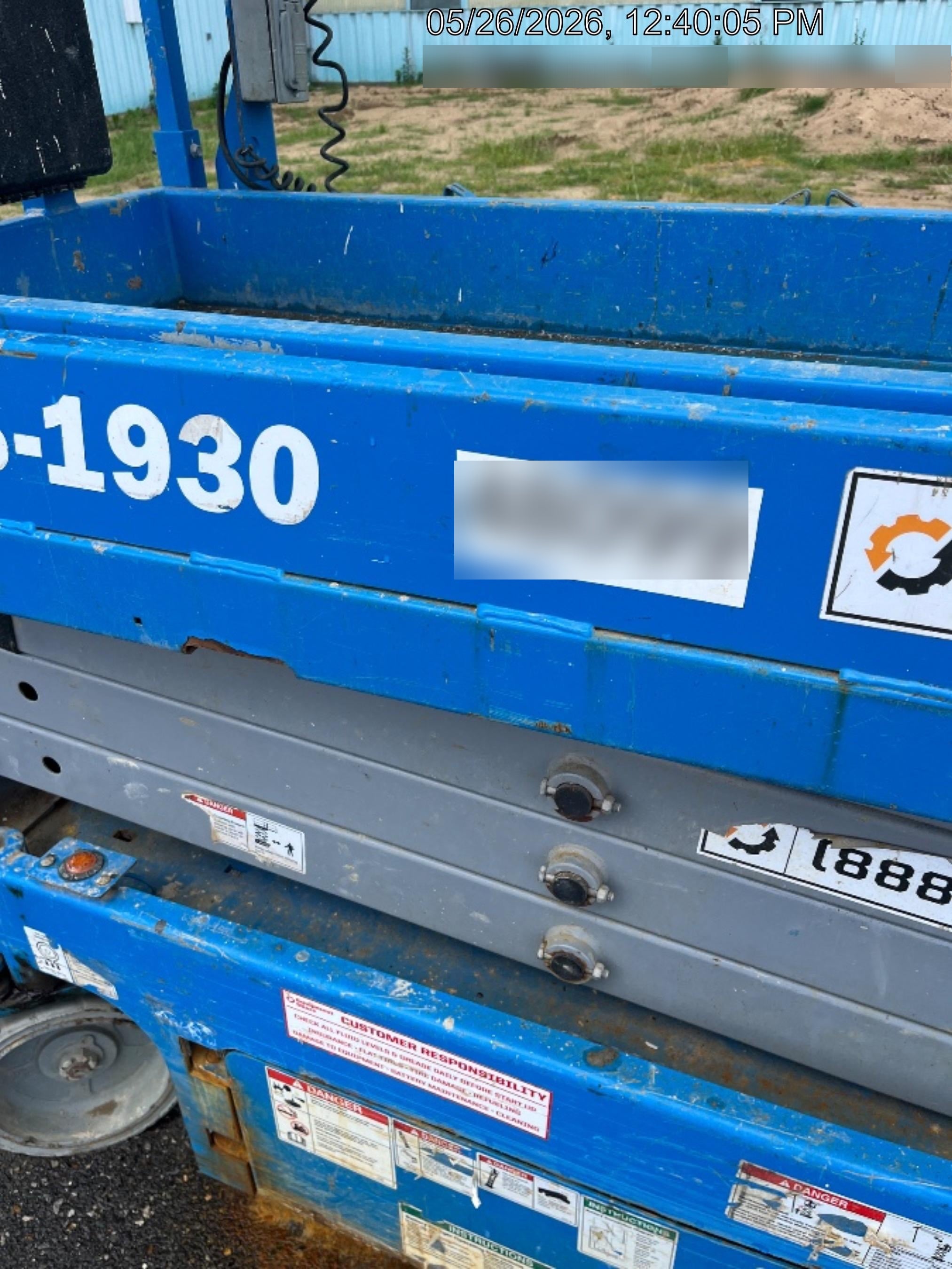 2019 Genie GS-1930 Fixed Rails with Chain Entry