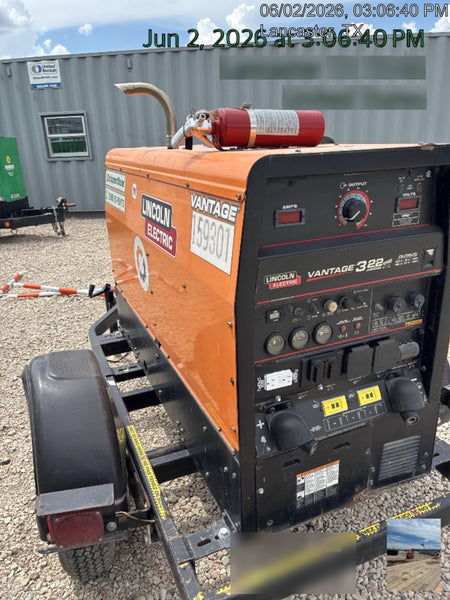 2021 Lincoln Electric Vantage 322 Vantage 322 Ready Pak 3 w/ Decals, ORANGE (includes trailer, cable rack, fender light kit) NO Telematics